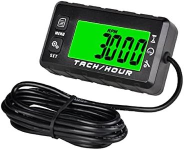 Runleader Digital Self Powered Hour Meter Tachometer,Maintenance Reminder,Alert RPM Reminder,User shutdown,Waterproof,Use for ZTR Lawn Mower Generator Marine ATV Motor and Gas Powered Equipment