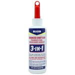 Beacon 3-in-1 Advanced Craft Glue – 118ml Medium Bottle, Clear - Paper Glue for All Crafting Needs, Kids Craft Projects, School Glue, Scrapbooking & Card Making - Ideal Card Glue for DIY creations