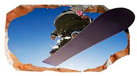 Startonight Mural Wall Art 3D - D_cor Snowboard Large Poster for Teens Bedroom 82 x 150 CM Room Sport
