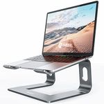 Nulaxy Fully Aluminum Detachable Laptop Stand, Ergonomic Ventilated Cooling Laptop Holder for Desk, Anti-Slip Computer Riser Notebook Stand Compatible with All 10-16" MacBook/Dell XPS/HP/Lenovo, Grey