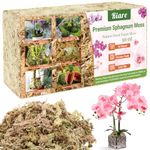 Riare 300g Dried Forest Moss Natural Long Fibered Sphagnum Orchid Moss Potting Mix for Potted Plants Carnivorous Plants Moss Orchid Potting Mix (300g)