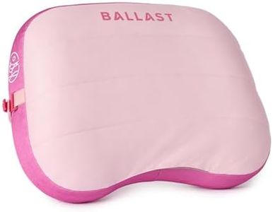 Ballast Beach Pillow – Comfy, Durable & Compact, Stays Put on Windy Beaches with Patented Sand Pouch, Inflatable Pillow for Beaches, Pools, Camping, Festivals and Travel (Flamingo Pink)