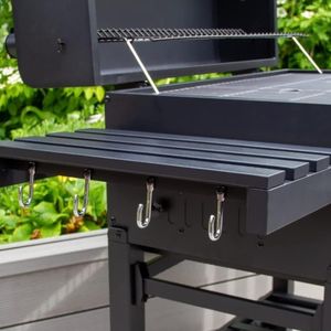 CosmoGrill XXL Charcoal BBQ Smoker – Portable Outdoor Grill with Lid, Warming Rack, Thermometer