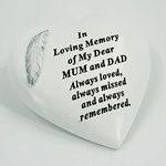 Special Mum & Dad Graveside Memorial Feather Grave Plaque Ornament Decoration