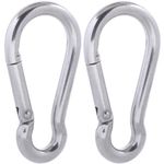 SEPWIK Carabiner Clips, 316 Stainless Steel Carabiner Clip, Heavy Duty Carabiner Hooks, Keychain Carabiners, Multi-Purpose Spring Snap Hook for Dog Leash, Outdoor Camping, Swing, Hammock