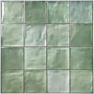 Fancytiles 5 Sheets Peel and Stick Backsplash, Self Adhesive Wall Tiles Peel and Stick, Peel and Stick Tiles Backsplash for Kitchen, Bathroom, Fireplace, RV (Spring Moss)