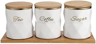 JUXYES Set of 3 Ceramic Canisters S