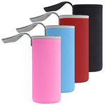 DanziX 4 Pack Neoprene Bottle Sleeves Holders,Fit for All 16oz-21oz Portable Sport Water Bottle