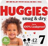 Huggies Baby Diapers, Size 7 (41+ lbs), 42 Ct, Snug & Dry Newborn Diapers