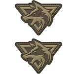 WYNEX Morale Patch of Wolf, Tactical Patch PVC Loop and Hook Patches 3D Morale Applique for Backpacks Caps Vest Tactical Gears -2 Pcs