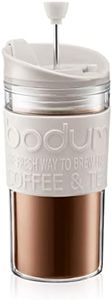 Bodum Coffee Maker Travel Mug with Extra Lid, 350ml, Off White, K11102-913