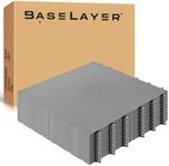Baselayer Performance Series Interlocking Floor Tiles - Durable ½ in TPE (Rubber Like, NOT Foam, no Odor) - Gym Flooring for Weights & Heavy Equipment - Gray, 30 SqFt (12 Pack) - Made in USA