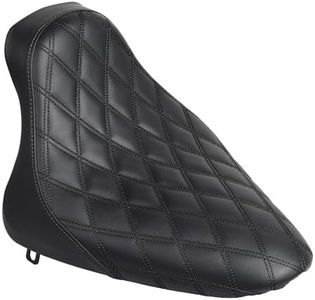 XMMT Black Front Driver Solo Seat Cushion Pillion For Harley 2000-2007 Softail Deluxe FLSTN FXST Fat Boy FLSTF Softail Springer Heritage Springer Heritage Softail, Black Stitching