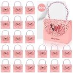 Okabay 30Pcs Butterfly Party Favor Bags,4.33inch*2.16inch*3.54inch Mini Party Handles Gift Bags Set ,Wedding Gift Bag for Weddings, Anniversaries, Birthdays, Bridal Showers, Baby Showers