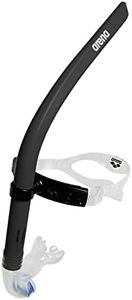 arena Unisex Swim Snorkel III for Adults, Lap Swimming and Training Snorkel, One Size - Black