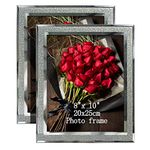 8x10 Picture Frames Sparkle Glass Photo Frame, Freestanding, 8 x 10 inch, 2 Pack