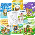 Zainpe 24Pcs Christian Bible Stories Coloring Books for Kids Bible Study Theme DIY Art Drawing Book Jesus Noah's Ark Pattern Color Booklets Party Favors Supplies Birthday Gift Goodie Bag Filler