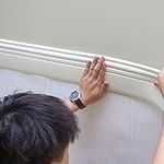 Building Materials Flexible Baseboard Molding Trim Peel and Stick Rubber Wall Base Moulding Trim, 4 Inch x 16.4 Feet Self-Adhesive Vinyl Wall Base Cove Base (Creamy White) Mouldings