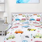 Utopia Bedding All Season Car Comforter Set with 2 Pillow Cases, 3 Piece Soft Brushed Microfiber Kids Bedding Set for Boys/Girls, Machine Washable (Twin)