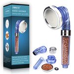 MIBOTE Ionic Shower Head Handheld Filter Filtration Showerhead Water Saving with 3-Way Shower Modes (Blue)