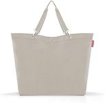 reisenthel Shopper XL Herringbone Sand - Spacious Shopping Bag and Elegant Handbag in One - Made of Water-Repellent Material