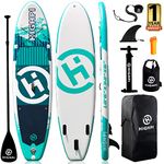 Highpi Inflatable Stand Up Paddle Boards, 10'6''x32''x6'' SUP with Accessories Backpack Anti-Slip Deck, Leash, Adjustable Paddle and Hand Pump, Waterproof Bag, Standing Boat for Youth & Adult