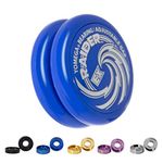Yomega Raider Ex yoyo professional yoyo designed for looping tricks, the best performance answer for 2A players. (Blue)