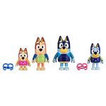 Bluey 17547 Family Day Figure 4PK Beach, Multicolor, Small