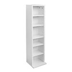 Lillyvale DVD Storage Tower Rack 102 CD unit shelf organiser archieve wood black White (White)