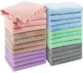 HOMEXCEL Baby Washcloths 24 Pack, Microfiber Coral Fleece Baby Bath Face Towels, Extra Absorbent and Soft Wash Cloths for Newborn, Infant, and Toddlers, Baby Boy Girl Washcloth for Face and Body 7x9