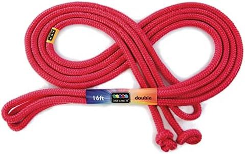 Just Jump It 16' Foot Single Jump Rope - Active Outdoor Youth Fitness - Double Dutch Length - Red