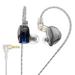 Earbuds Wired in-Ear Headphone KZ ZEX Crystal Clear Sound in Ear Monitor Noise Cancelling Earphone with Detachable Cable&0.35mm Jack Headphone for Gaming Guitar Drummers Studio