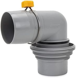 Camco Easy Slip Elbow and 4-in-1 Sewer Adapter with Easy-Slip Rings -Securely Connects RV Sewer Hose to Dump Station (39144), Silver / Pewter