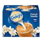 International Delight - Coffee Creamer - French Vanilla Flavoured Portion Cup - Deliciously Creamy & Convenient for On-The-Go - 144 x 13ml Units per Box