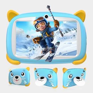 DOOGEE U7 Tablet para Niños, 7 Pulgadas Android Tablet, 4GB+32GB(TF 1TB) Tablet Niños con Control Parental, Google GMS Tableta Educativa, 3400mAh, BT4.0, 2.4GWi-Fi, Tablet con Funda de EVA-Azul
