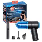 JML Go Vac Cordless Vacuum Cleaner - Portable, Rechargeable Device for Car, Home, Kitchen and Garage, Lightweight, Compact Handheld with 2-in-1 Suction and Blower Function