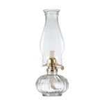 DNRVK Large Glass Kerosene Oil Lamp Lantern Vintage Oil Lamps for Indoor Use Decor Chamber Hurricane Lamp Home Lighting Clear Kerosene Lamp Lanterns…