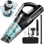 Handheld Vacuum Cordless Car Vacuum with LED Light, 8000PA 3000mAh Hand Vacuum Portable Mini Vacuum, Hand Held Car Vacuum Cleaner with 2 HEPA Filters (VC008D)