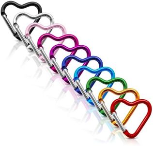 10 Pcs Heart Carabiner Clip for Keys - Mini Keychain Clips for Backpacks, Small Carabiners and Key Chain Hooks