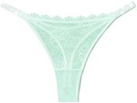 Avidlove Lace Thongs for Women Hipster Panties Rhinestone Thong Cheeky Underwear 3 Pack S Light Green