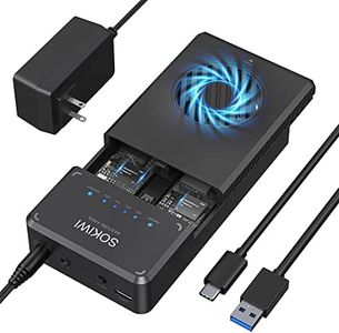 NVMe M.2 Duplicator Dual-Bay Offline Clone Tool-Free, 10Gbps NVMe Docking Station with Cooling Fan ,NVMe M.2 SSD Enclosure for NVMe PCIe Size 2230/2242/2260/2280(up to 8TB)