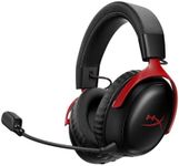 HyperX Cloud III S – Wireless Gaming Headset, 2.4GHz, Bluetooth, Battery Life up to 120 Hours 2.4GHz / 200 Hours Bluetooth, 53mm Angled Drivers, 10mm Detachable Mic, Customizable – Black/Red