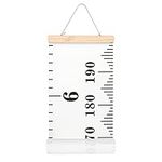 Baby Growth Chart Canvas Wall Hanging Measuring Rulers for Kids Boys Girls Room Decoration Nursery Removable Height and Growth Chart 7.9 x 79 inch