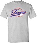 Texas Baseball Vintage Men's Fan T-Shirt (Sport Grey Shirt, XL), Texas - Sport Grey Shirt, X-Large