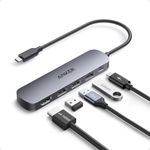 Anker USB C Hub, 5-in-1 USB Hub for Laptops, 4K HDMI Multiport Adapter with 90W Max Power Delivery, USBC & USBA Data Ports USB C Dongle, Compact for MacBook, Dell, and More (Charger Not Included)