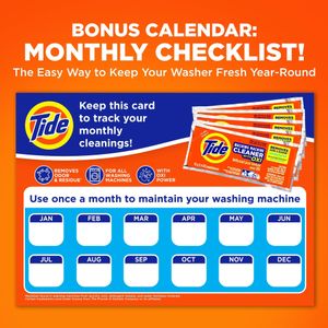 Tide Washing Machine Cleaner – Deep Clean Tablets, 5-Pack