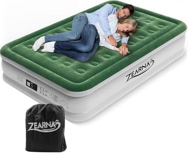 Zearna 203x152x40cm King/Double Inflatable Air Mattress, Air Bed with Built-in Electric Pump, Double Blow Up Mattress in 3 Mins Self-Inflation/Deflation, Guest Airbed for Home Portable Guest Bed