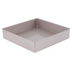 CHEFMADE 11-Inch Square Cake Pan, Non-Stick Deep Dish Bakeware for Oven Baking (Champagne Gold)
