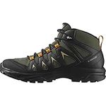 Salomon X Braze Mid Gore-Tex Men's Hiking Waterproof Shoes, Hiking essentials, Athletic design, and Versatile wear, Olive Night, 9