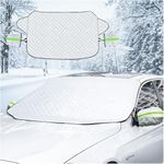 JAMUNESH ENTERPRISE Windshield Cover for Ice and Snow | Windscreen Protector with Side Mirror Cover for Cars, SUV, Summer/Winter Car Accessories (Silver)